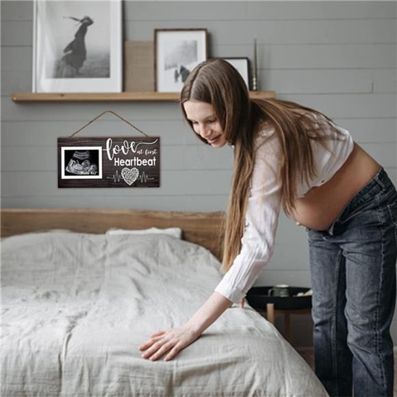 Ultrasound Picture Frame - Love at First Heartbeat Sonogram Photo Frame 4x3 " - Picture 3 of 7